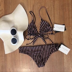 NWT Faithfull The Brand Striped Bikini